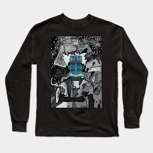 Chanel - Hawaiian Male Character with Green Eyes and Mystery Night Background Long Sleeve T-Shirt